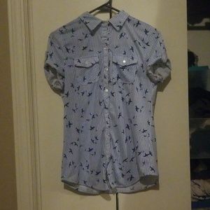 Womens button up blouse